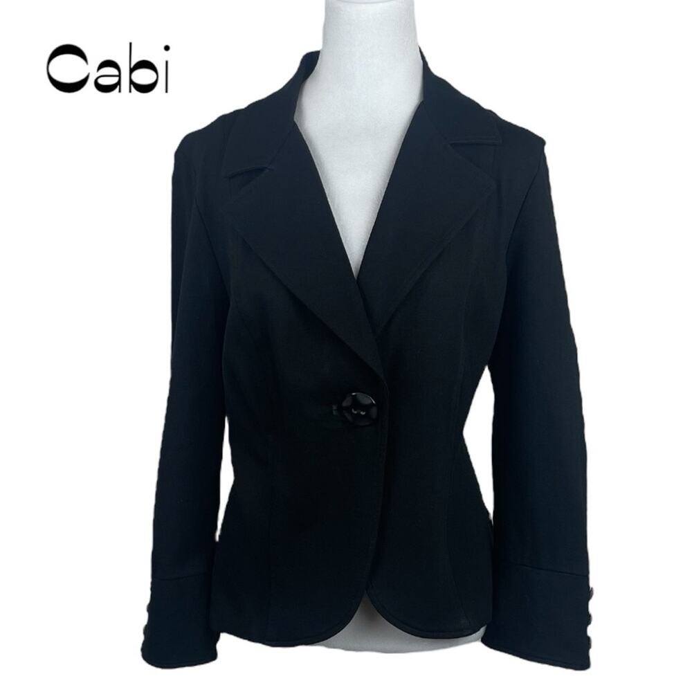 Cabi Black Academia OfficeCore Minimalist Neutral Blazer NWOT Size XL